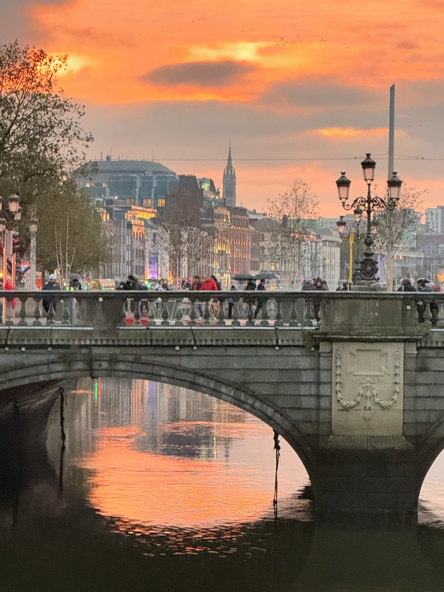 Rain + sunset. Typical Dublin evening