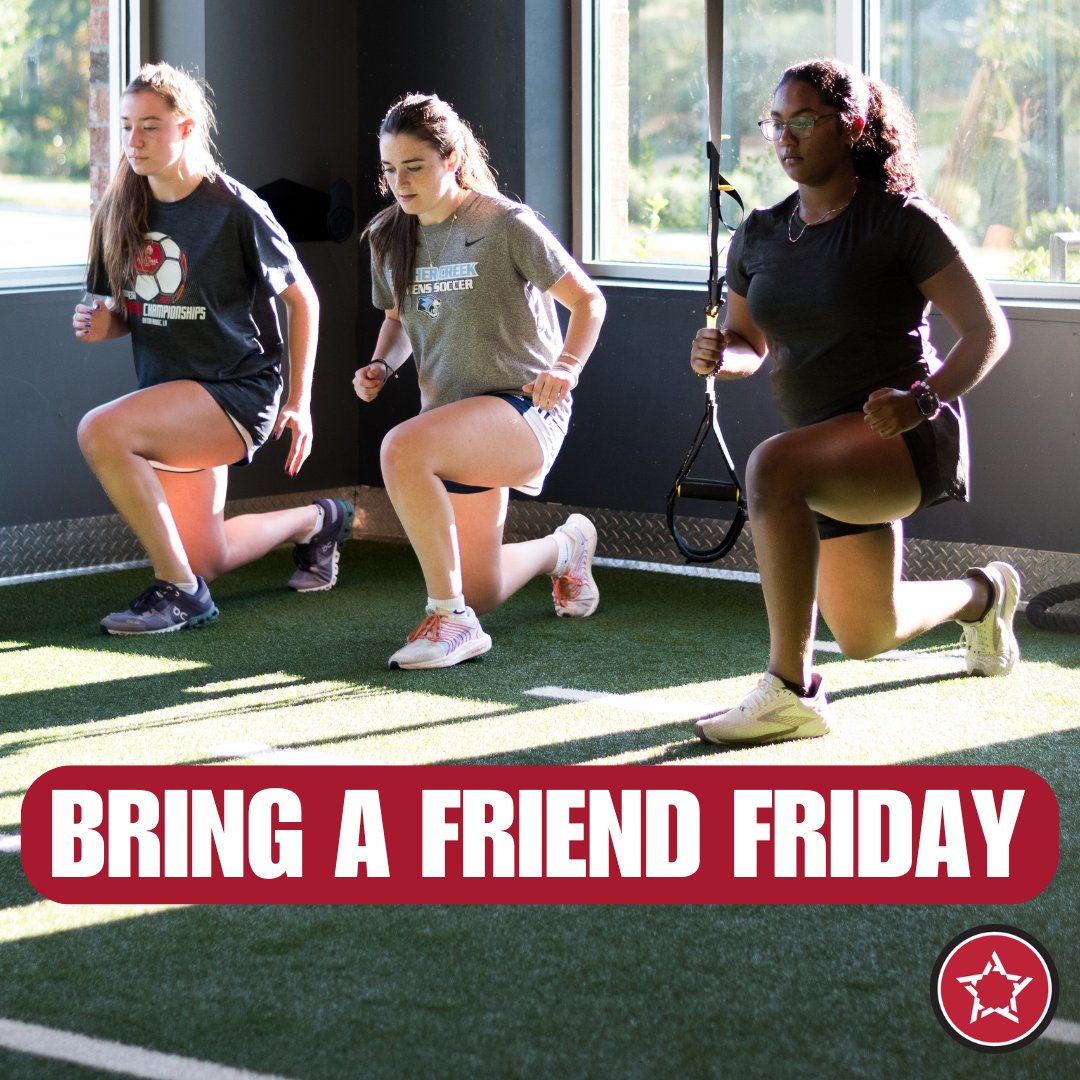 ARRockwall's tweet photo. Nothing beats a workout with a friend! 💥💯🔥
Grab your Buddy Pass and invite a friend to join us for our Friday training session! #athleticrepublic #weknowathletes #strongtogether https://t.co/wWBBoJn5R6