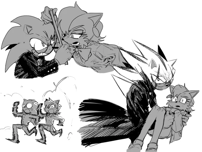 Sonic x Dandadan 