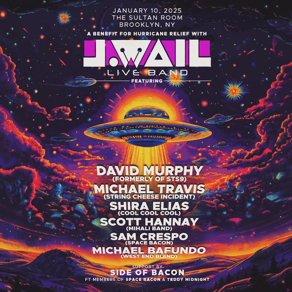 J.WAIL and some very special guests are excited to take the stage for a Hurricane Relief Benefit in Brooklyn, NY on January 10th! Let's dance for a cause and support people in need in the Asheville area!