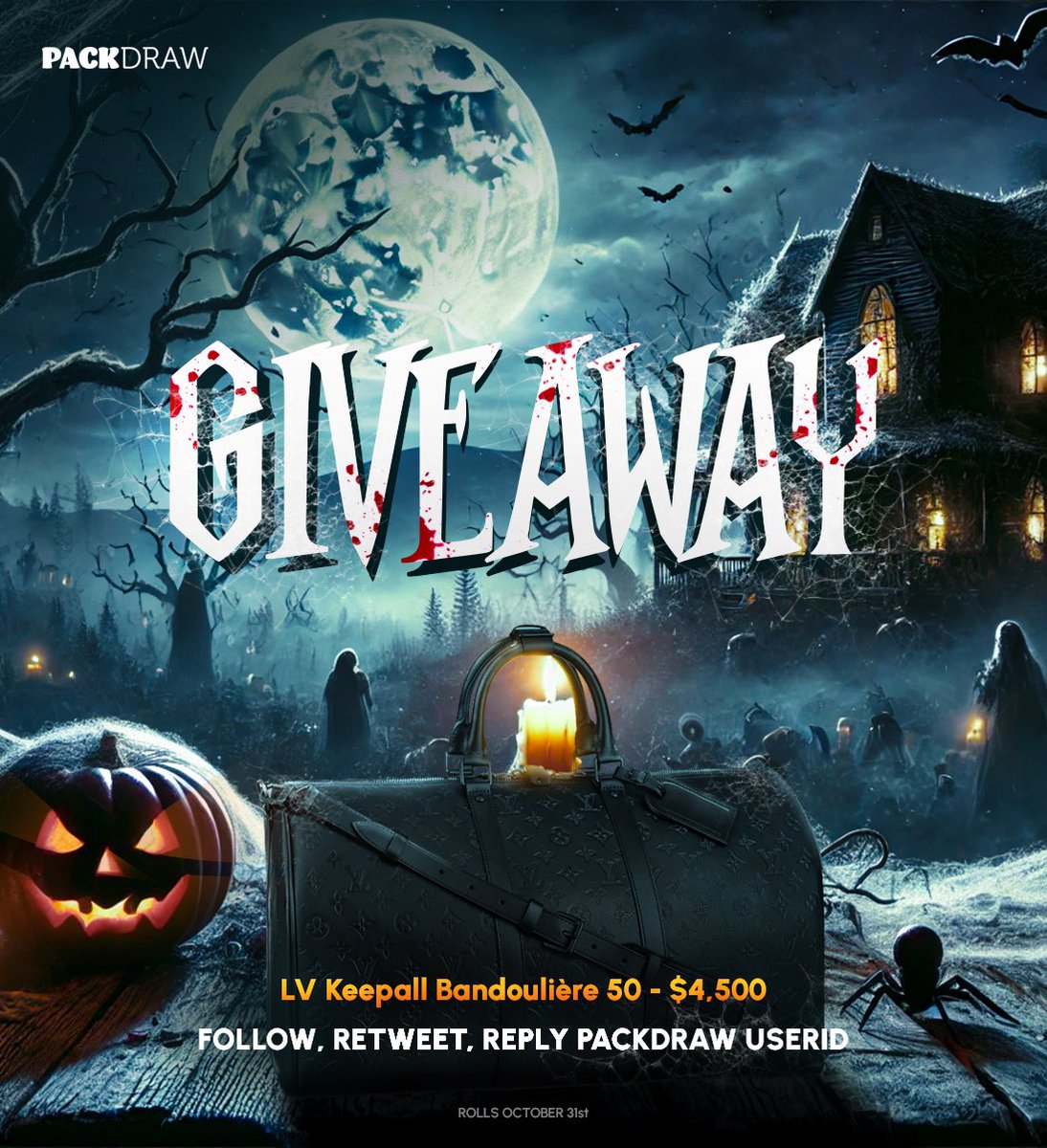 PackDraw's tweet photo. 🎃 LV Keepall Bandouliere 50 Giveaway!
($4,500)

To enter:
- Follow
- RT
- Reply PackDraw userID

ends October 31st 👻 
*can be redeemed for crypto* https://t.co/peYtwtLCPO
