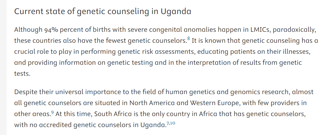 GIMJournal's tweet photo. What makes the need for genetic counselors in Uganda so urgent, and what challenges currently prevent training and access? Adžemović et al. issue a call to action https://t.co/0xkIdXQgEk #GIMO #GeneticCouseling #LMIC #Uganda https://t.co/9gIFvEWhUn