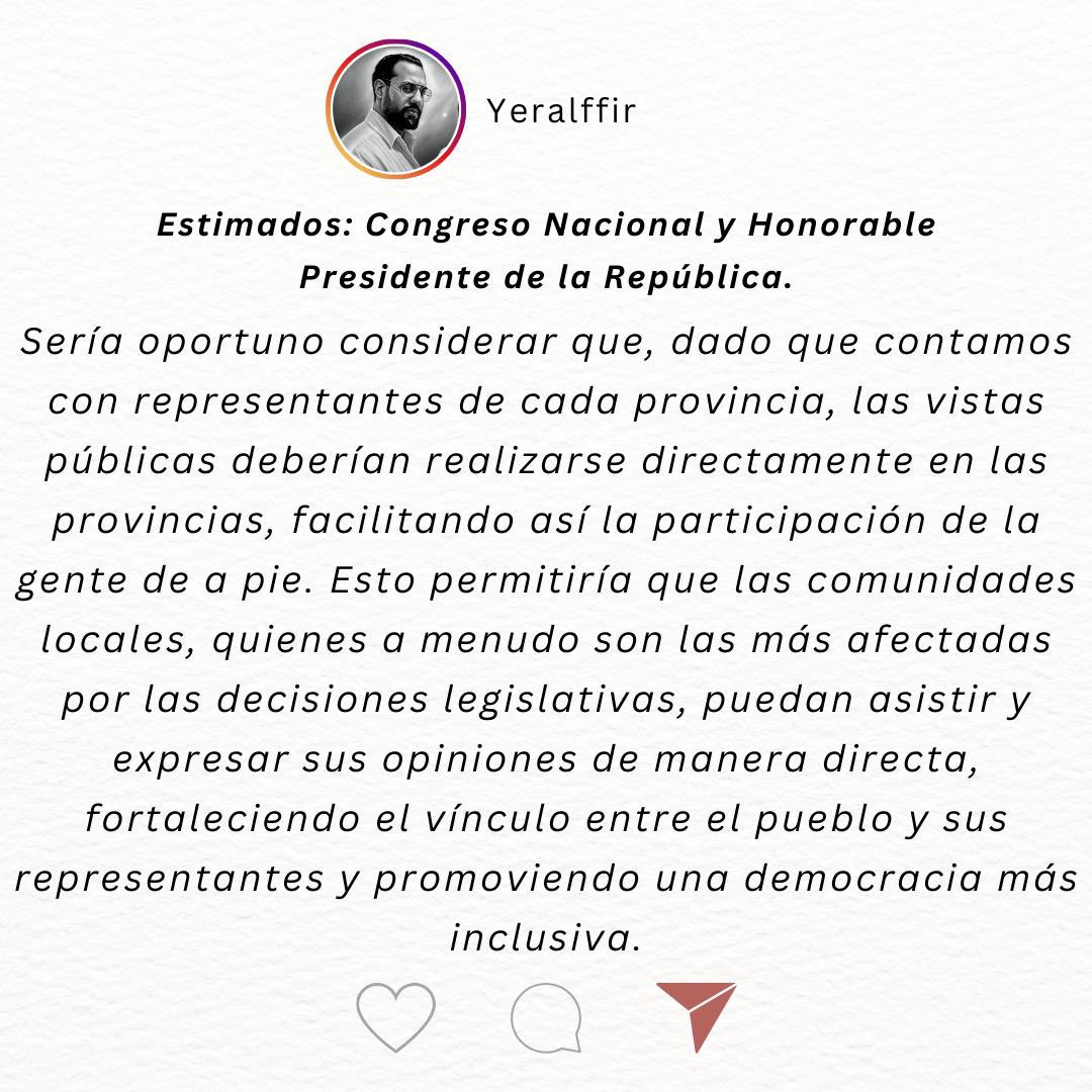 Como ciudadano comprometido, quiero compartir mi humilde opinión. <a href="/SenadoRD/">Senado de la República Dominicana</a> <a href="/DiputadosRD/">Cámara de Diputados de la República Dominicana</a> <a href="/luisabinader/">Luis Abinader</a> <a href="/RaquelPenaVice/">Raquel Peña</a> <a href="/Pachecoalfredoo/">Alfredo Pacheco</a> <a href="/ricardodlsanto3/">Ricardo De Los Santos</a>