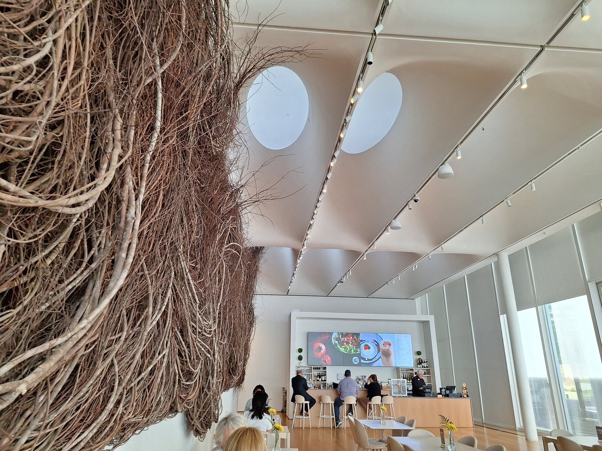 hello <a href="/ncartmuseum/">North Carolina Museum of Art</a> , nice café but awfull music. You should have a quiet café for your customers and, also, for your employees.