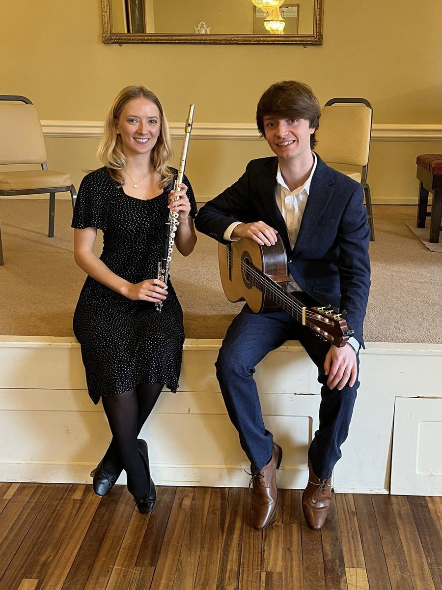 stratmusicfest's tweet photo. A stunning performance from The Luna Duo today! Thank you to everyone who came to experience the lovely combination of guitar and flute! A pleasure to hear you play - will enjoy watching your careers flourish! 🎶💖 #stratfordmusicfestival #royalbirminghamconservatoire https://t.co/VS1a8yFyJO