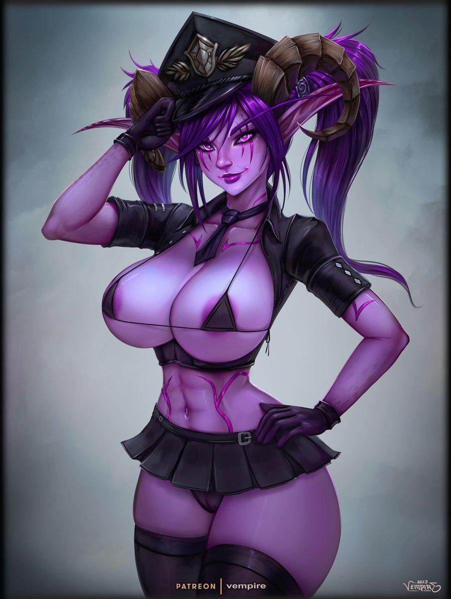 Officer Nilania, pinup for Nantangitan over Patreon.