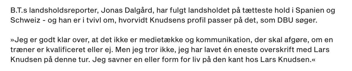 Kan han på nogen som helst måde få en bedre anbefaling?