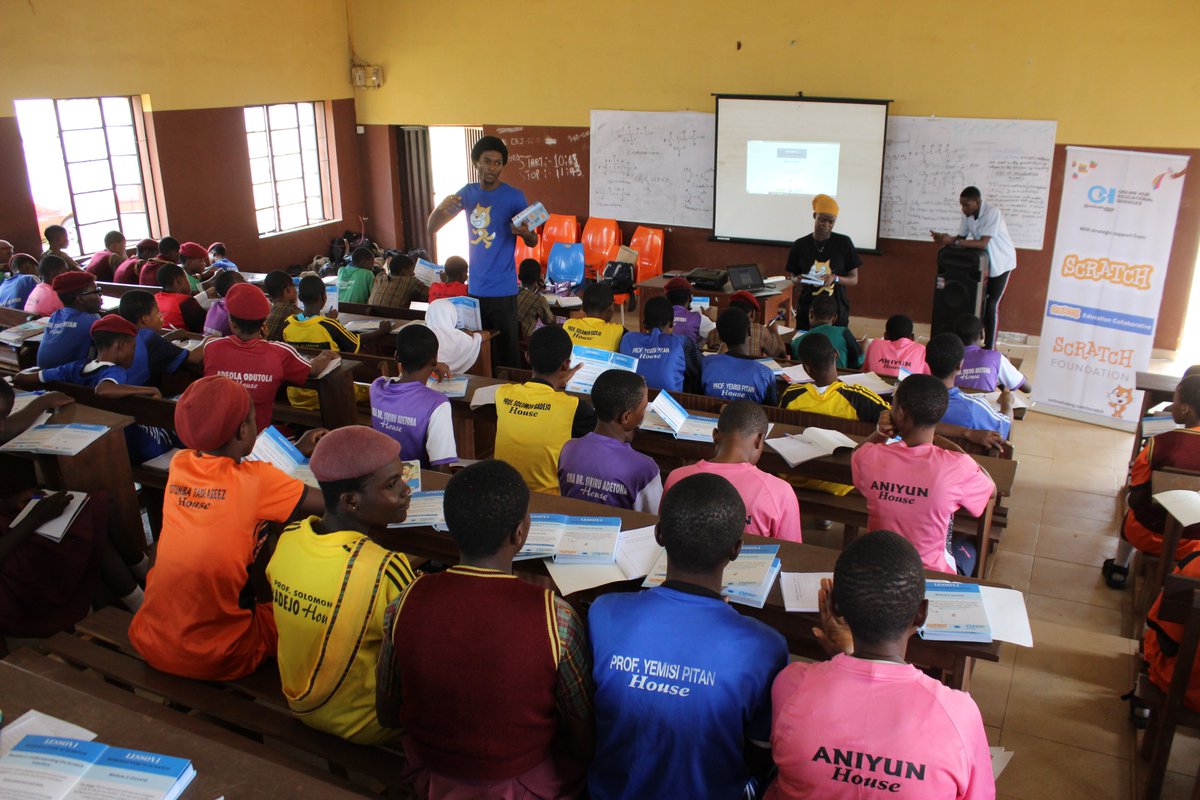 onlinehubng's tweet photo. We were at Adeola Odutola College (Snr) in Ijebu Ode on 14th Oct. 2024, training 100 girls in @Scratch! 💻 Empowering young minds with #CreativeCoding and our Scratch Family Bonding Flashcards! #SEC #GirlsLearnCode #Scratch #EmpoweringGirls #STEM #OneStudentOneSkill #Phase3 1/10 https://t.co/9wnwkTrW2f
