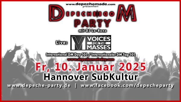 depecheparty's tweet photo. 10.1 2025 Voices for the Masses DM Chor
+ Party Germany/ Hannover 
#depechemodeday #dmday #depechemodetag #depecheparty #depechemodeparty #depechemode #hannoverevents #dmtag101 #depechemode101 https://t.co/hq1OcRxwNt