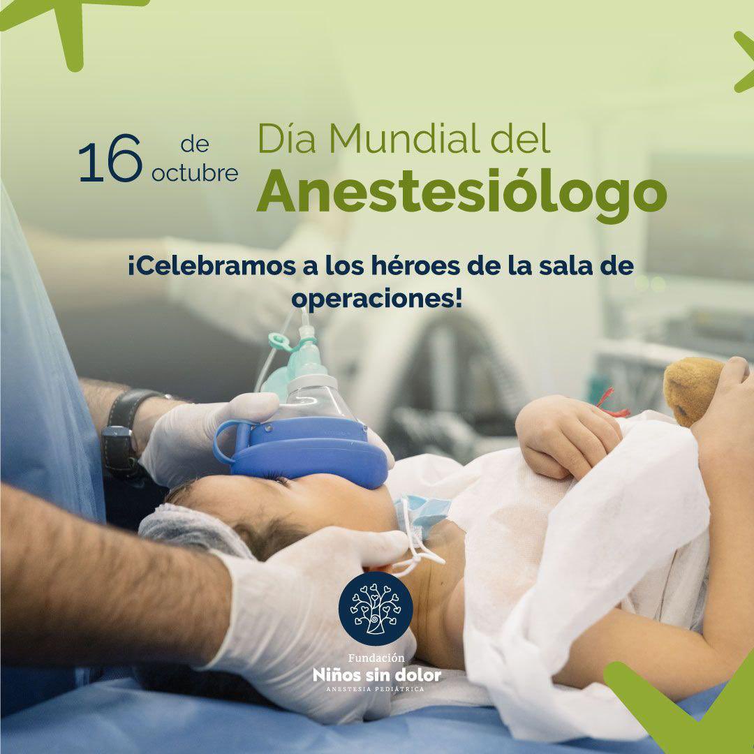 ninossindolor's tweet photo. 🗓 Hoy 16 de Octubre celebramos el día del Anestesiólogo 🥼 ⚕️

Rindiendo homenaje a los profesionales de la anestesia y la medicina perioperatoria que desempeñan un papel esencial en el cuidado de los pacientes 💙

¡Feliz día del Anestesiólogo! 👨🏻‍⚕️ 🏥 https://t.co/o7jkGydHUR