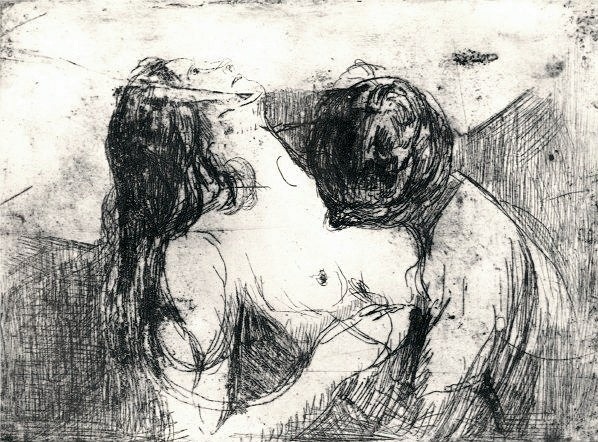 The Bite, 1914, by Edvard Munch