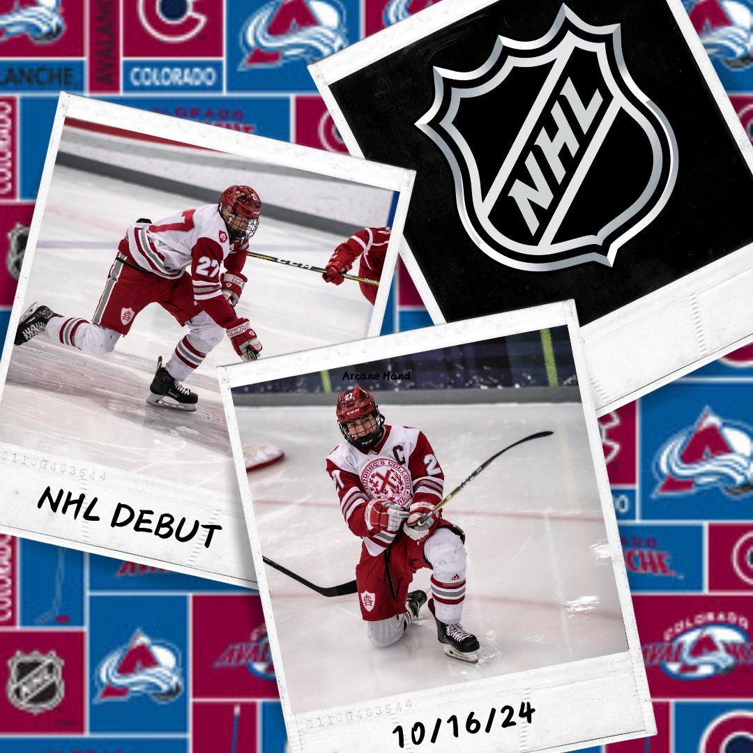 sachockey1899's tweet photo. #Sticktaps to fmr Captain Matthew Stienburg ‘19 who will make his @NHL regular season debut tonight with the @Avalanche #ProSaint makes the ultimate jump! #cbc https://t.co/QpGqpHwbkU