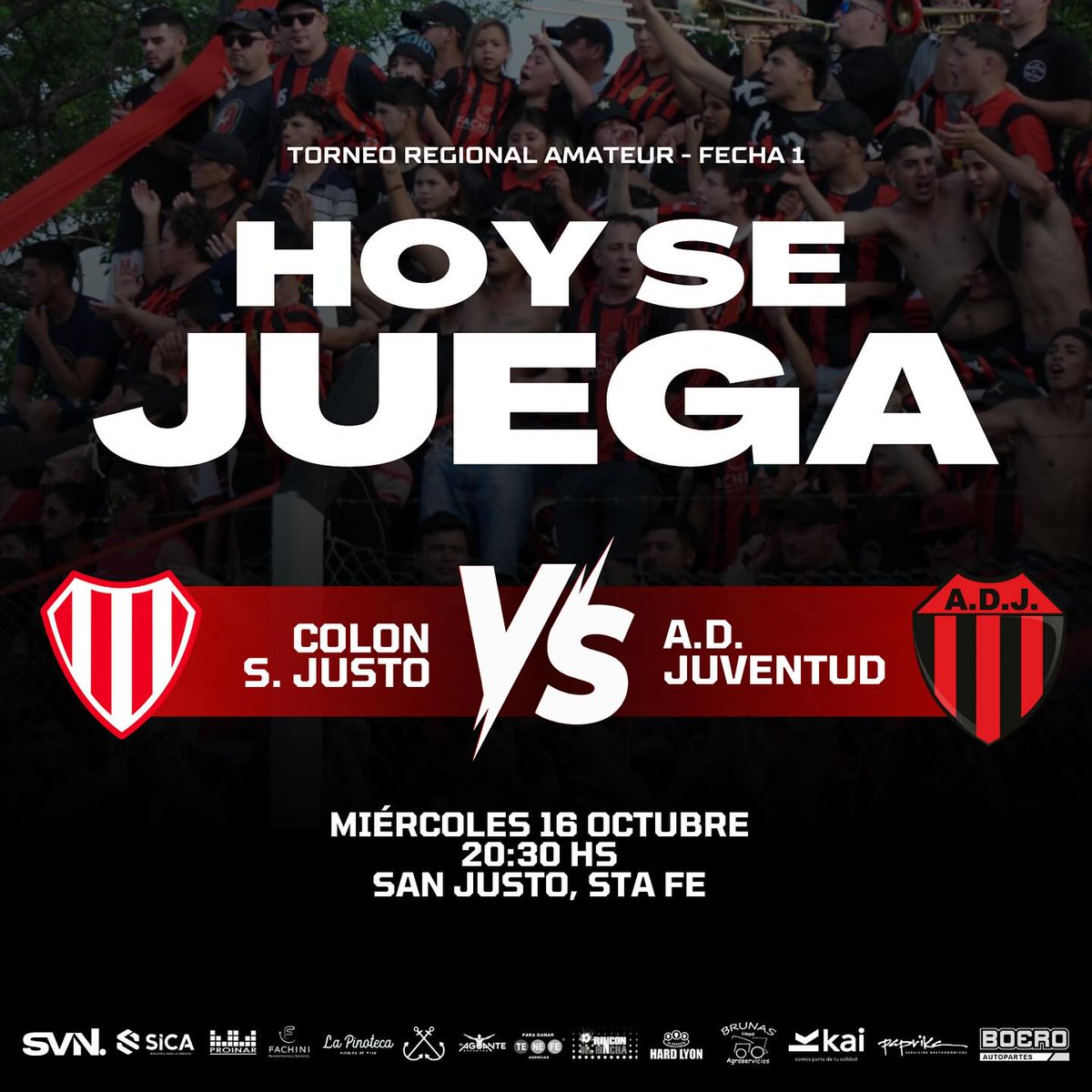📌 ¡NACE UN NUEVO SUEÑO!

Primera Division Masculino ⚽️🖤❤️

👉🏾 Fecha 1 @torneoregional_ok
🗓 Miércoles 16 Octubre
🕣 Desde las 20:30 hs
🆚️ @colondesanjusto 
🏟️ San Justo

#ELDUEÑODELAPROVINCIA❤️🖤
#VAMOSLAJUVE