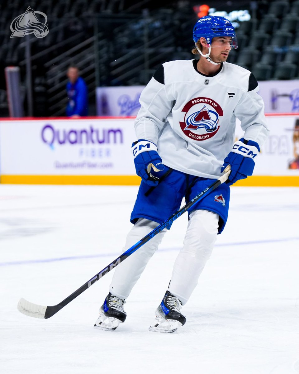 Cornell 🤝 NHL debuts in burgundy and blue. 

#GoAvsGo