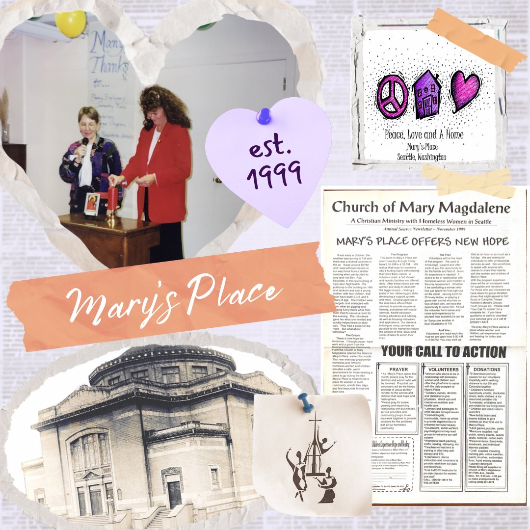 Did you know Mary's Place was established in 1999 as a program of the Church of Mary Magdalene? In 2011, with goals to serve even more women and families of all backgrounds, Mary's Place became an independent 501c3 nonprofit org. Learn  about our history: marysplaceseattle.org/celebrating-25…