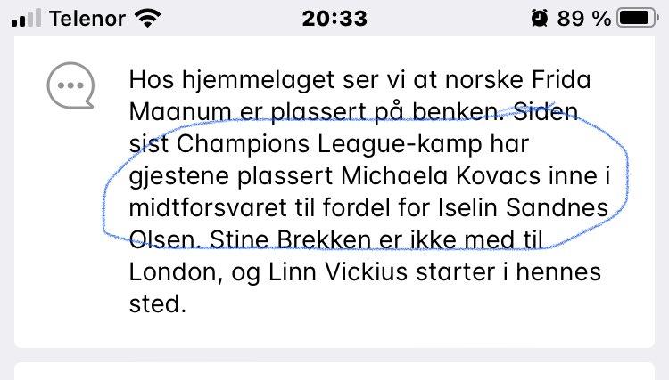 Gjestene har plassert Kovacs i midtforsvaret til fordel for Sandnes Olsen? ⁦<a href="/vgsporten/">VG Sporten</a>⁩ anser det som en straff å spille kampen?