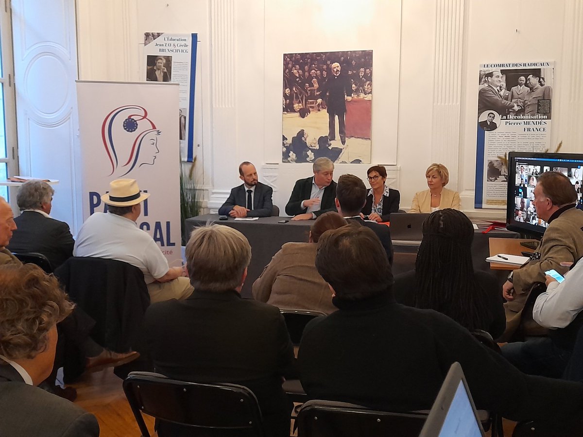 PartiRadical's tweet photo. Riche conseil national du @partiradical présidé par @AnnickGirardin en présence de @n_delattre, présidente par interim. Félicitations à @VGUILLOTIN désignée SG déleguée. Préparation du Congrès, refondation idéologique, et cap sur les prochaines élections ! https://t.co/ZVWs1OxXkI