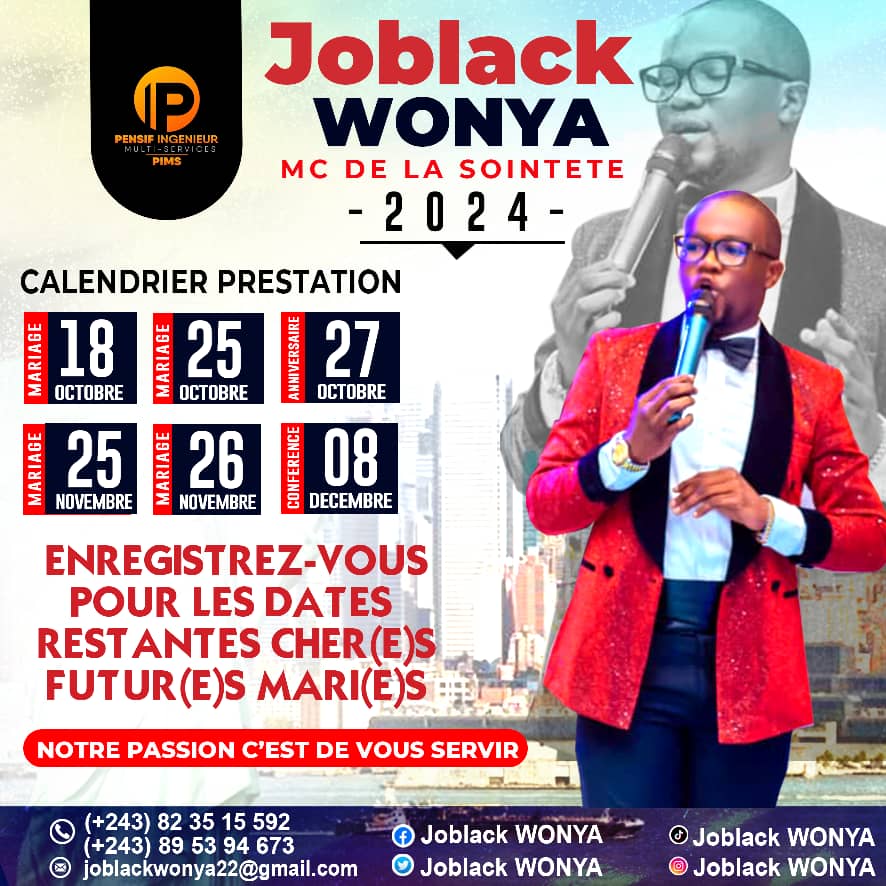 joblackwonya2's tweet photo. CALENDRIER PRESTATION
#MOSALA
#NZAMBEAZAROULAGE
#LOBIEKOLEKALELO
#MENTAL D'ACIER
#MENTAL INÉBRANLABLE
#TOYIKAMPIKO
#EKOSIMBA
#LOBIEKOLEKALELO
#VOTREMC🎤
#SILOEBOUTIQUE
#BERLINDESIGN
TOTIA MOLENDE NA MOSALA EKO SIMBA KAKA UN JOUR https://t.co/mDKoxFrD2g