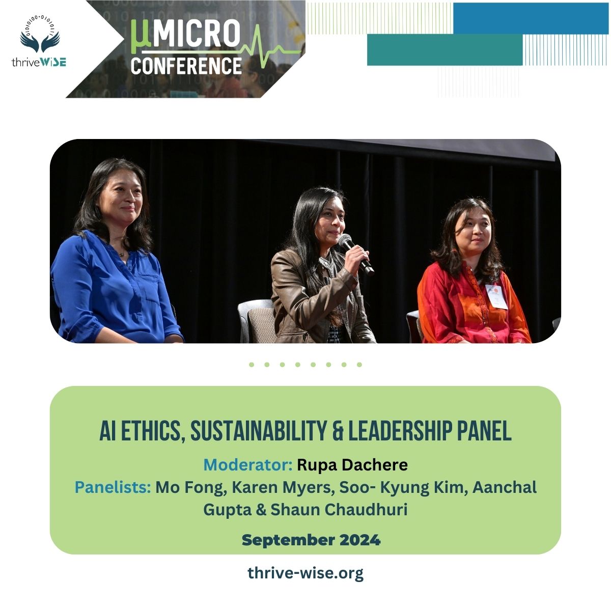 Thrive_WiSE_Org's tweet photo. Thrive-Wise Micro Conference 2024 Leadership Panel on AI Ethics, Sustainability and Leadership was a resounding success. 
Join to access the session: https://t.co/k7eNDsRhl7

#STEMConference #WomeninTech #WomenInSTEM #WomenEngineers #TechAlly #TechLeadership https://t.co/MKlkBa8ooA