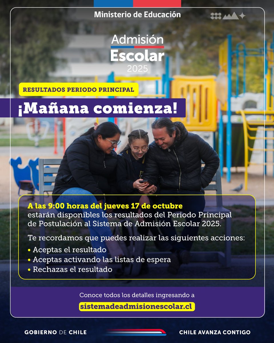 Admisión Escolar 2025 tweet media