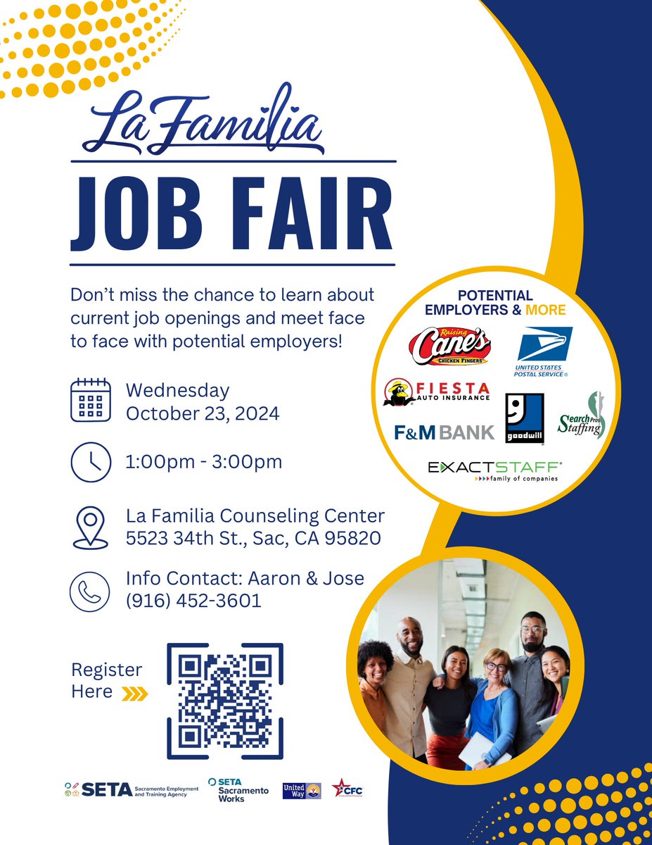Join us for a Job Fair! Are you looking for employment? Don't miss our Job Fair on Wed, October 23rd from 1pm-3pm! This is your chance to learn about current job openings and connect face to face with potential employers. Register Here: forms.gle/bJ8Av3Xfoc3JAN…