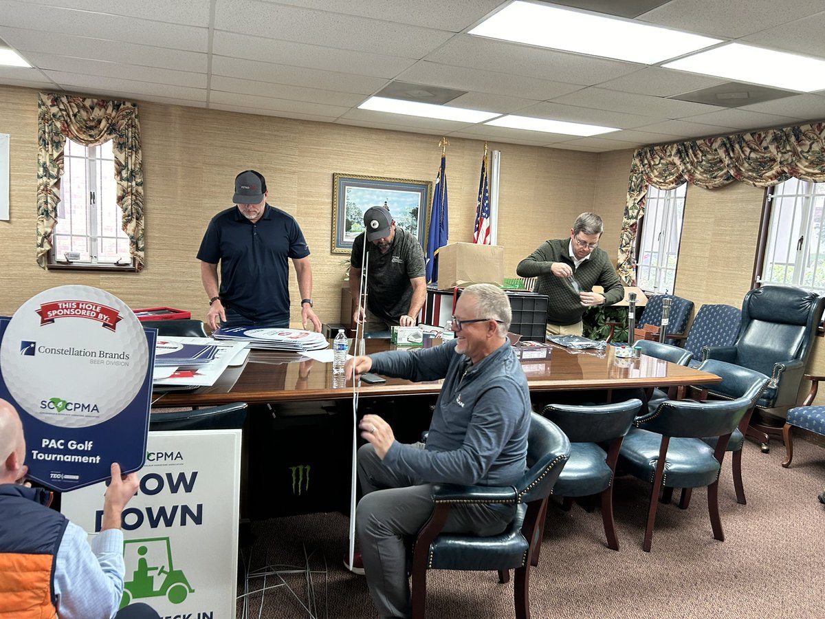 Getting ready for next week’s golf ⛳️ tournament.  A big thank you to our volunteers.