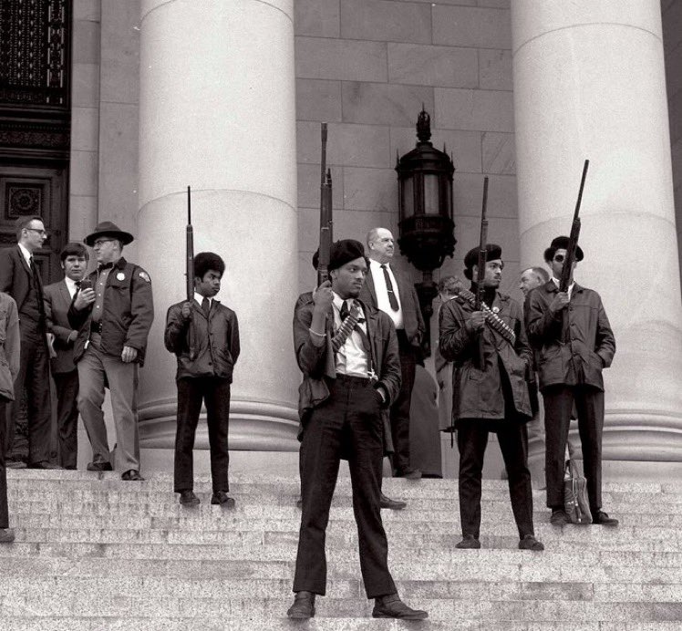 YayAreaNews's tweet photo. 57 years ago, the government banned public carrying of firearms in California after the Black Panthers began armed patrols in Oakland to protect communities from police https://t.co/OltDZW69qm