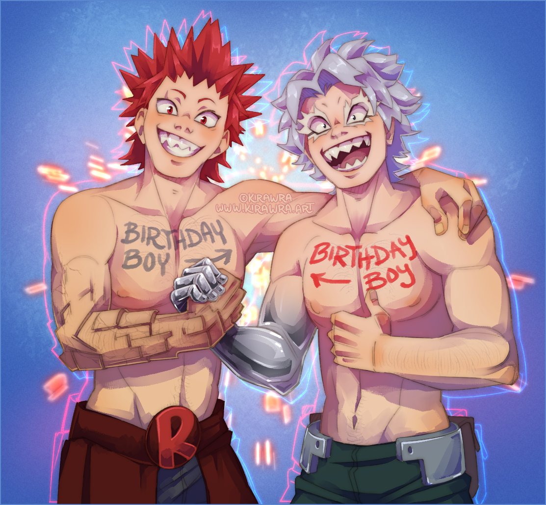 Eijiroctober Day 16: The MANLIEST of happy birthdays to my two favorite hard boys!! 🎉
@eijiroctober #kirishima #tetsutetsu #MyHeroAcademia