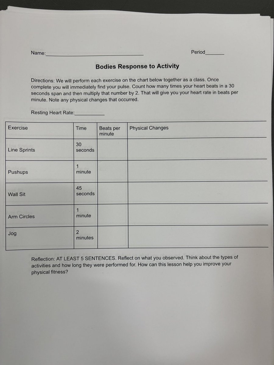 TrinityHS_PE's tweet photo. Today’s 9th grade Health students learned about the bodies response to activity and the relationship between physical activity and heart rate. @thstrinitypride @TRINITY_MLUCAS https://t.co/wFvGx1v38y