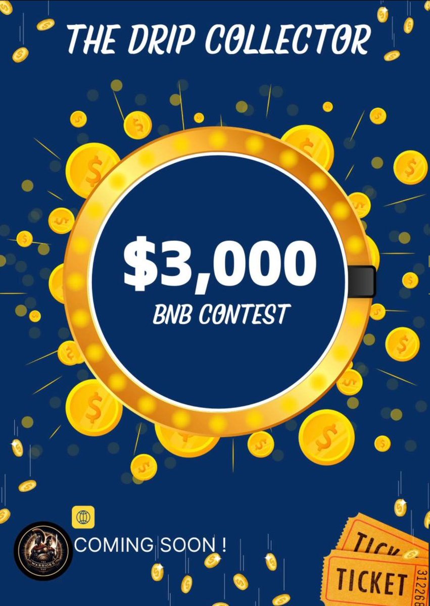 The Drip Collector is coming soon‼️Participants can use either $BNB or $Drip to Win a series of ever-growing BNB prizes!! Have alot of $Drip you dont know what to do with? Use to it potentially win some BNB!!  #Defi #DripNetwork #Drip #wDrip #Cryptogames 🔥