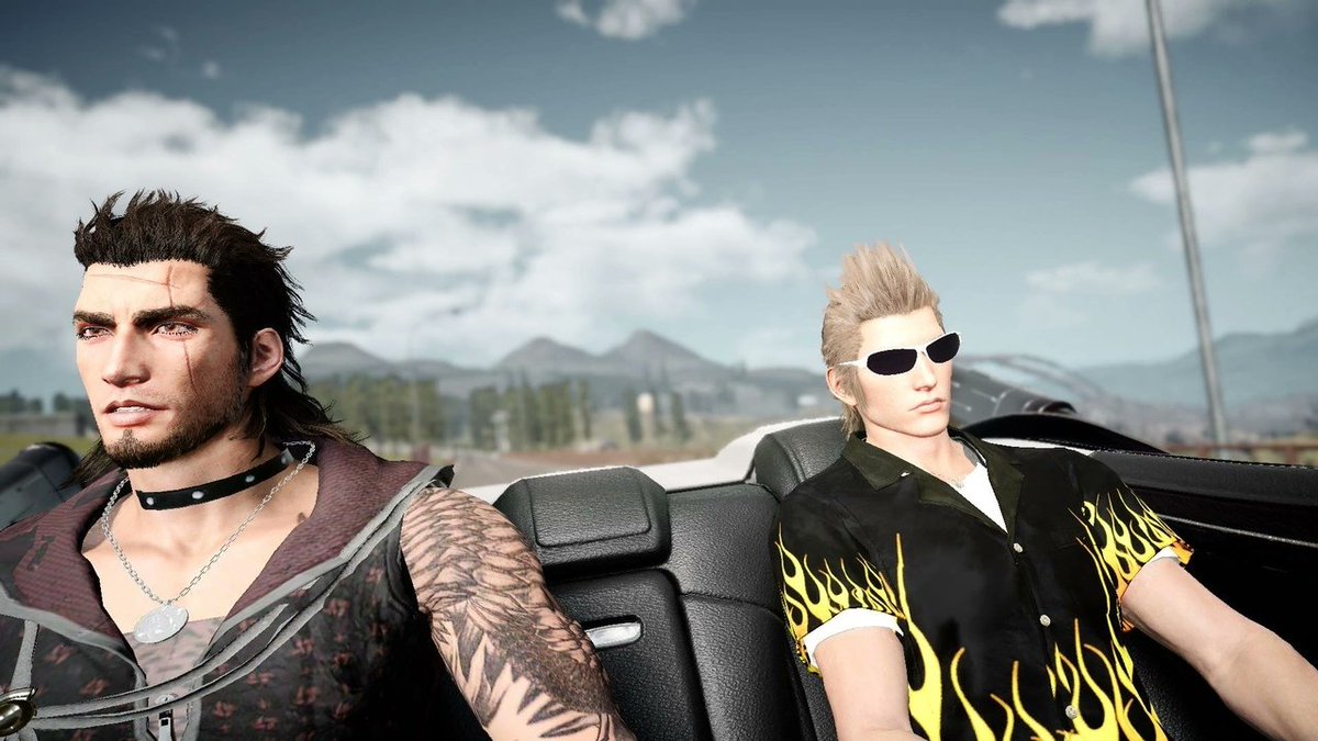 I posted it on Tumblr before but since im banned still (don't use VPN on Tumblr guys) I'll post it here too 
With a few small changes tho cuz like it was my first time drawing them probably lmao 
It comes with a reference pic (thx Prompto)
#FFXV #IgnisScientia #GladiolusAmicitia