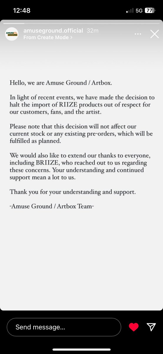 kdunphs's tweet photo. @h3llohanikitty Proof that reaching out works! I messaged this Vancouver chain last night and they posted this morning and sent a very thoughtful response 🧡 Never give up briize #SMStandsForBullying #JUSTICE_FOR_SEUNGHAN https://t.co/DK6FAhQwk9