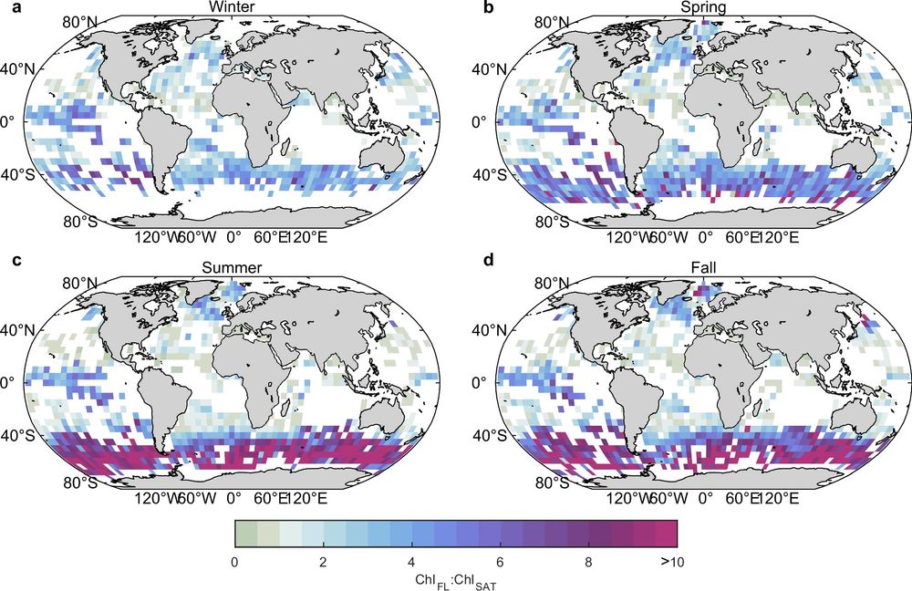 🌊  Interested in ocean chlorophyll? A new paper by Long et al. explores the relationship between chlorophyll, measured by BGC-Argo floats and by ocean color satellites. 

Read the <a href="/NatureComms/">Nature Communications</a> paper: nature.com/articles/s4324…