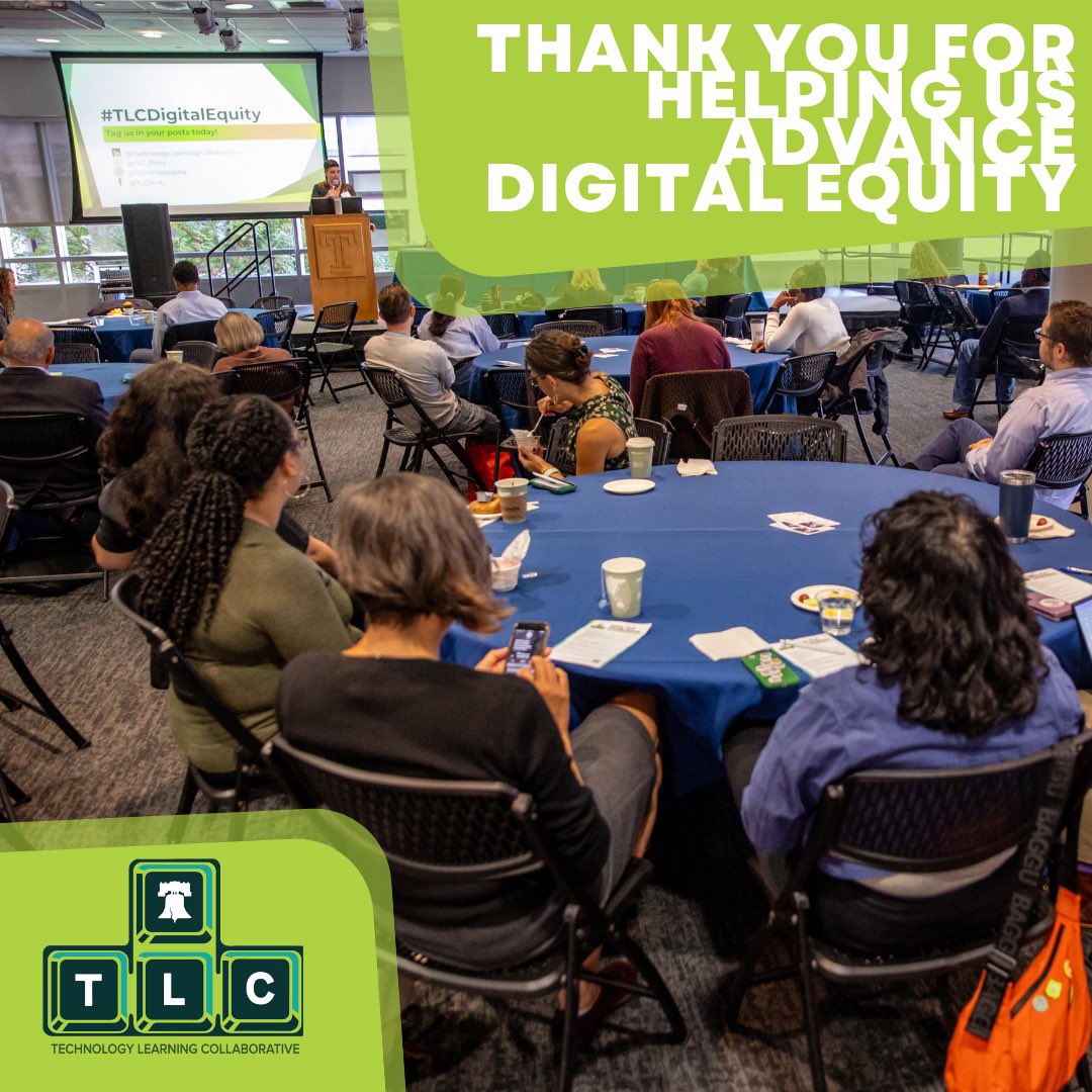 With almost a week to reflect, we are feeling grateful for our community + excited for the future of digital inclusion!

#TLCDigitalEquity wouldn’t be impactful without our passionate speakers, sponsors, volunteers, + attendees. Thank you for your contributions and insights!
