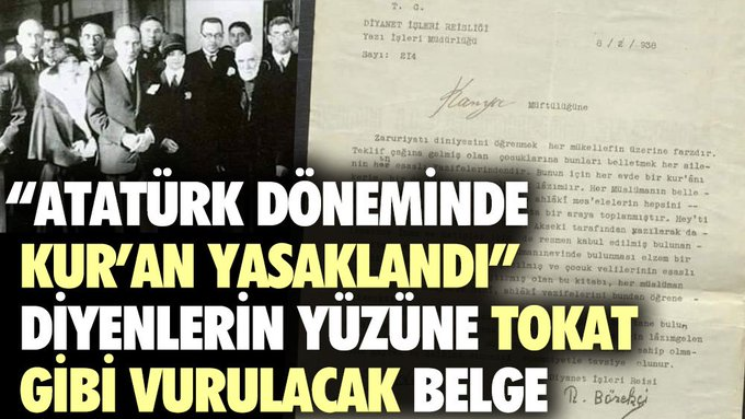 "Jandarma görmesin diye Kuran-ı Kerim’leri tarlalara saklardık" yalanı...

Atatürk döneminde jandarmalar köy köy gezip kimlerin Kur’an okuduğunu kontrol ediyor ve “Sen misin din dersi veren?” diyerek hocaları alıp götürüyormuş.

Tamamen hayal ürünü olan bu anlatıyı belgelerle