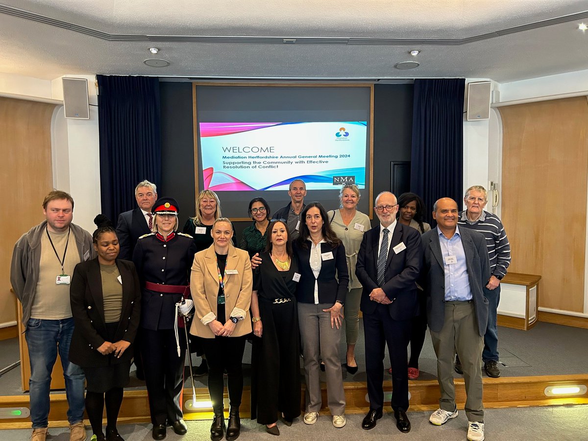 Liz Green (@lizgreenwcfk) on Twitter photo Mediation Herts <a href="/Mediation_Herts/">Mediation Herts</a> continue to receive a growing number of enquiries. Their AGM highlighted their collaborative work with <a href="/hertscc/">Hertfordshire County Council</a> & other local charities, & the positive results that mediation can have for individuals, communities & the work place <a href="/hertslieutenant/">The Lord-Lieutenant of Hertfordshire</a> Mediation Herts <a href="/Mediation_Herts/">Mediation Herts</a> continue to receive a growing number of enquiries. Their AGM highlighted their collaborative work with <a href="/hertscc/">Hertfordshire County Council</a> & other local charities, & the positive results that mediation can have for individuals, communities & the work place <a href="/hertslieutenant/">The Lord-Lieutenant of Hertfordshire</a>