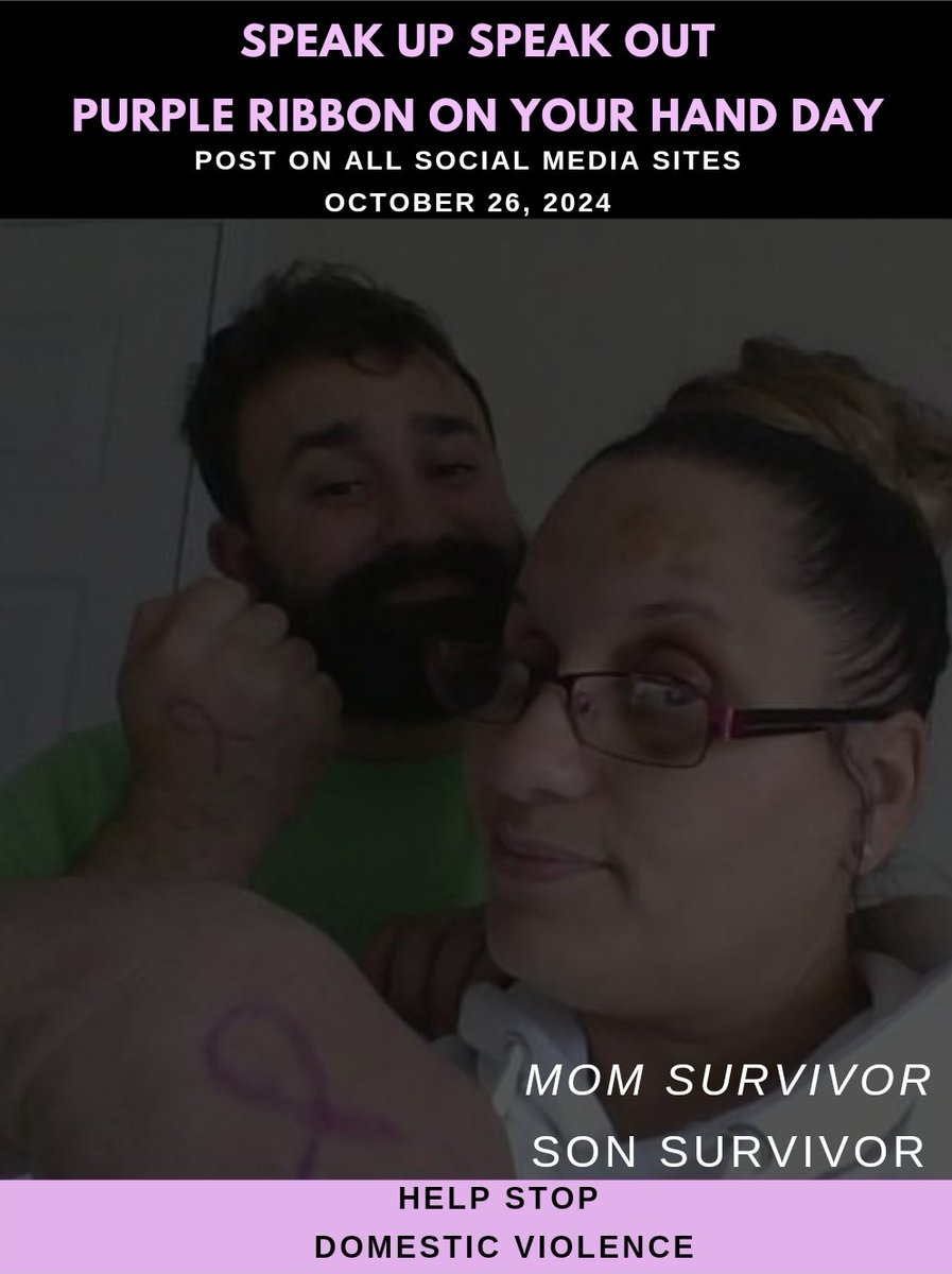 DVRally's tweet photo. Do not forget to draw a purple ribbon on your hand with marker, crayon, or place a purple sticker to bring awareness about Domestic Violence. SPEAK UP AND SPEAK OUT, TO STOP DOMESTIC VIOLENCE. Post your pictures to all your social media pages.  
DATE: October 26, 2024 https://t.co/Gxj9XhW8GU