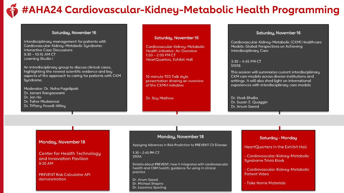 AHA Science (@ahascience) on Twitter photo Interested in CKMH?
Check out these #AHA24 events with <a href="/PowellWileyLab/">T Powell-Wiley</a> <a href="/ChiadiNdumele/">Chiadi Ndumele</a> <a href="/RangaswJ/">Janani Rangaswami</a> <a href="/HeartDocSadiya/">Sadiya Khan</a> @JoeCoresh <a href="/AnumSaeedMD/">Anum Saeed</a> <a href="/SusanQuaggin/">Susan Quaggin</a> <a href="/BhallaResearch/">Laboratory of Vivek Bhalla, MD- Stanford</a> <a href="/DrMichaelShapir/">Michael D. Shapiro</a> <a href="/dmljmd/">Don Lloyd-Jones</a> <a href="/ambarish4786/">ambarish</a> <a href="/AlexisLBeatty/">Alexis Beatty</a>
Add to your #AHA24 program planner & bookmark this 📑 Interested in CKMH?
Check out these #AHA24 events with <a href="/PowellWileyLab/">T Powell-Wiley</a> <a href="/ChiadiNdumele/">Chiadi Ndumele</a> <a href="/RangaswJ/">Janani Rangaswami</a> <a href="/HeartDocSadiya/">Sadiya Khan</a> @JoeCoresh <a href="/AnumSaeedMD/">Anum Saeed</a> <a href="/SusanQuaggin/">Susan Quaggin</a> <a href="/BhallaResearch/">Laboratory of Vivek Bhalla, MD- Stanford</a> <a href="/DrMichaelShapir/">Michael D. Shapiro</a> <a href="/dmljmd/">Don Lloyd-Jones</a> <a href="/ambarish4786/">ambarish</a> <a href="/AlexisLBeatty/">Alexis Beatty</a>
Add to your #AHA24 program planner & bookmark this 📑