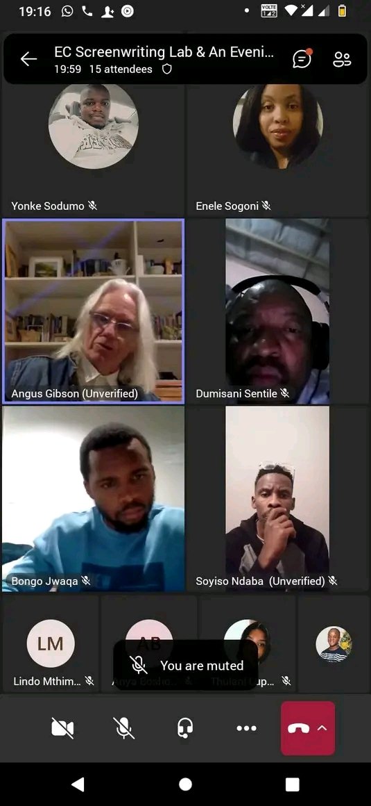 MTsetsana's tweet photo. "Push forward with passion and persevere." - Angus Gibson
First EC Screenwriting Lab masterclass - stunning. Thank you very much for your questions, insights and engagement. Thank you Angus! Asilelanga eMpuma Koloni! @O_GrandJo @EASTERNCAPEGOV @SportArtsCultur  @WritersGuild_SA https://t.co/0di7s13ZuO