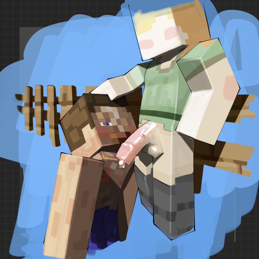 quick alex and steve sketch #MinecraftNSFW