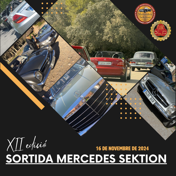 A per la 12a de la Mercedes Sektion!
Inscripcions disponibles al web del #classicmotorclubdelbages per vehicles clàssics de la marca Mercedes. 
El pla inclou ruta i dinar. T'hi apuntes?