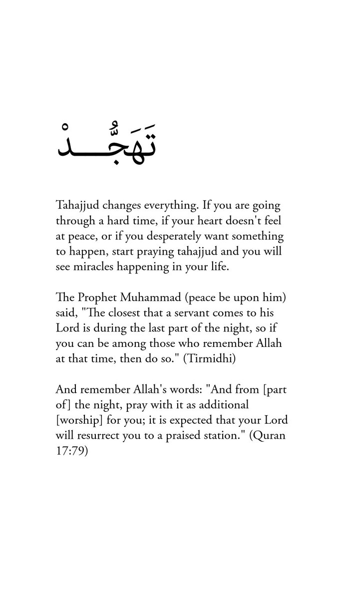 Al__Quraan's tweet photo. Tahajjud changes everything. https://t.co/Affo8r8TeX