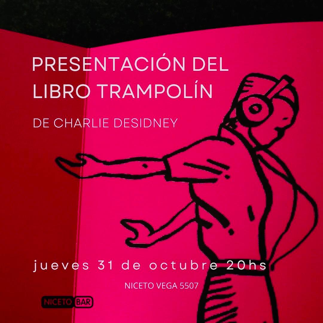 Quiero invitarlos a la presentación de mi libro Trampolín, el jueves 31 de octubre en @nicetobar donde estaremos charlando en un ida y vuelta con @gabrielaradice acerca del libro y también estaremos tocando algunas canciones con <a href="/leoydibujo/">Leoydibujo</a> y @fradi_fradi_fradi 
Entrada gratuita