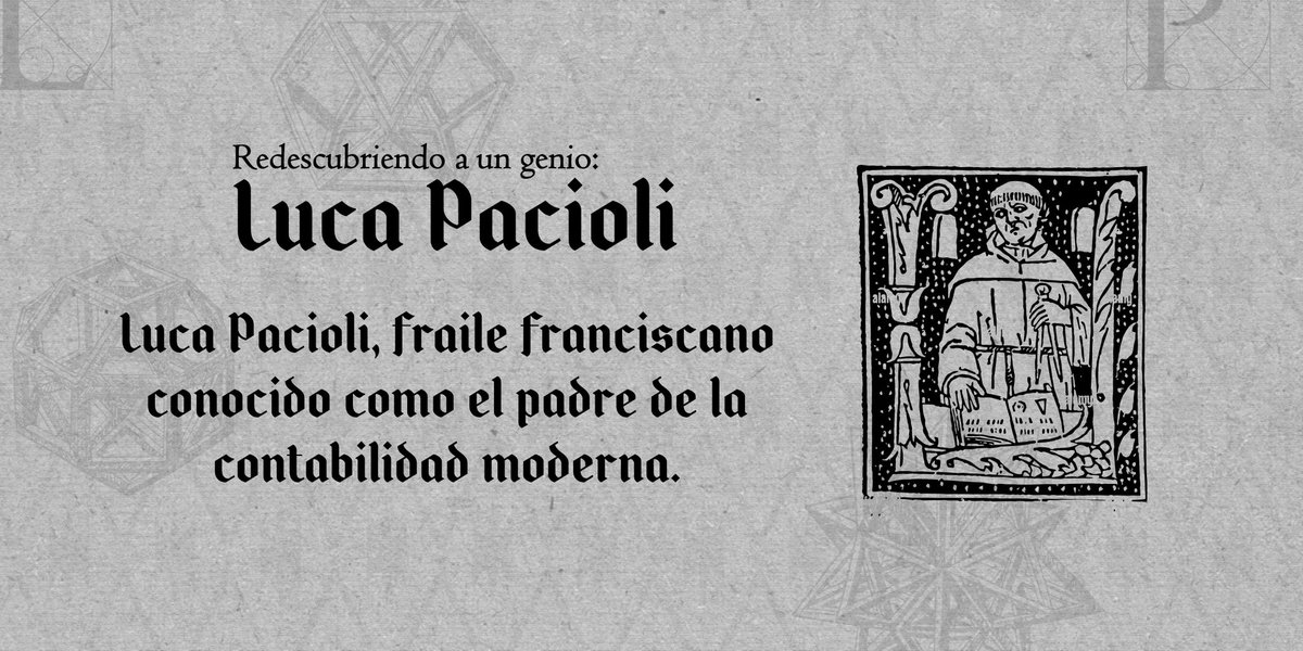 GeniusPacioli's tweet photo. Luca Pacioli, hijo de Bartolomeo Pacioli, fue un fraile franciscano, matemático, contador, economista y profesor italiano del #Renacimiento. ¿Quieres conocer más de este genio?

#Historia #geniuspacioli #contabilidad https://t.co/Tn8WtwIO5K