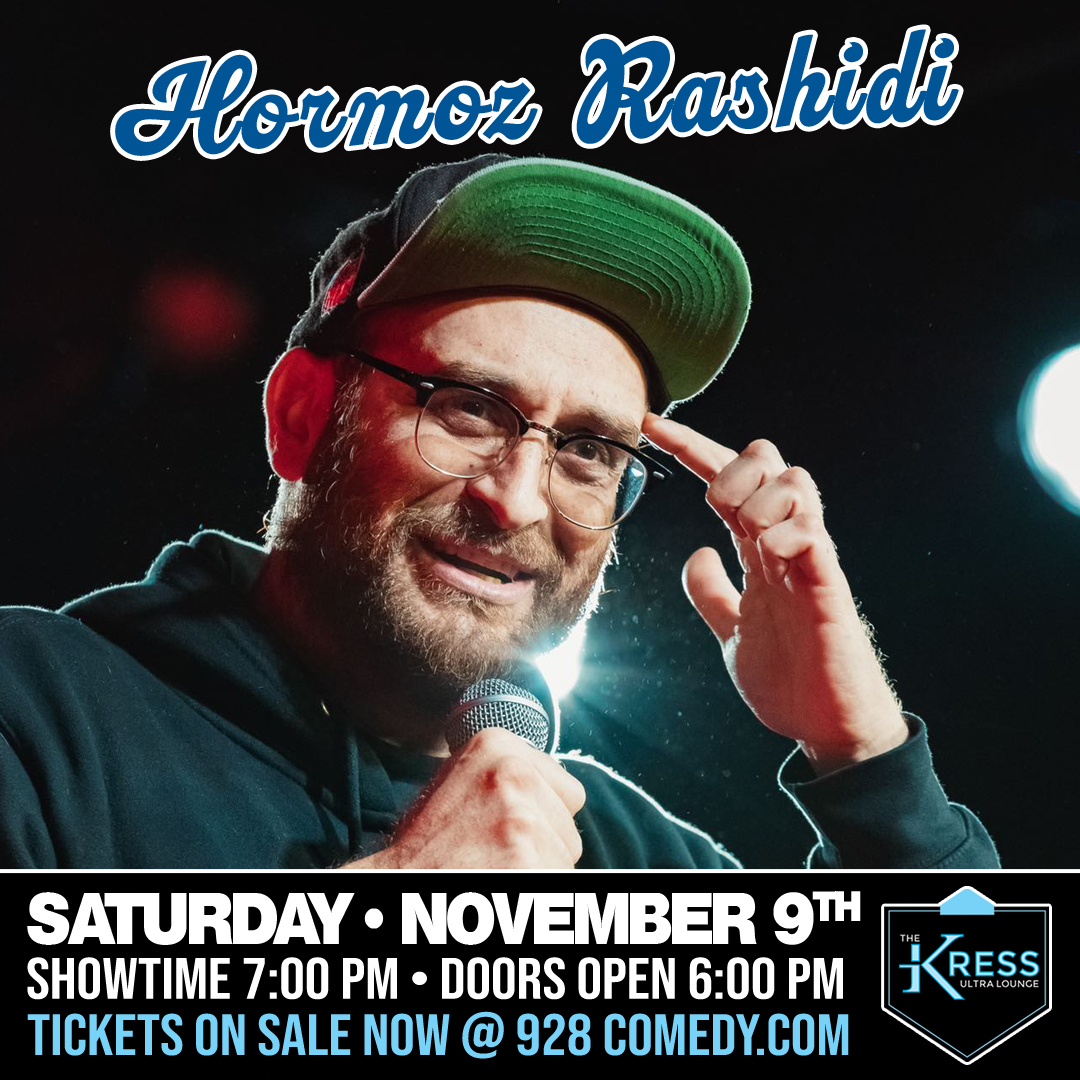 We are so excited to have <a href="/hormozcomedy/">Hormoz Rashidi</a> headlining in November!

Normally you find this killer at the Comedy Store but on Saturday, November 9th he will be at <a href="/thekressyuma/">The Kress</a>!
Ticket link in bio.

#YumaAZ #Yuma #928Comedy #AZComedy #StandUpComedy #ThingsToDoInYuma