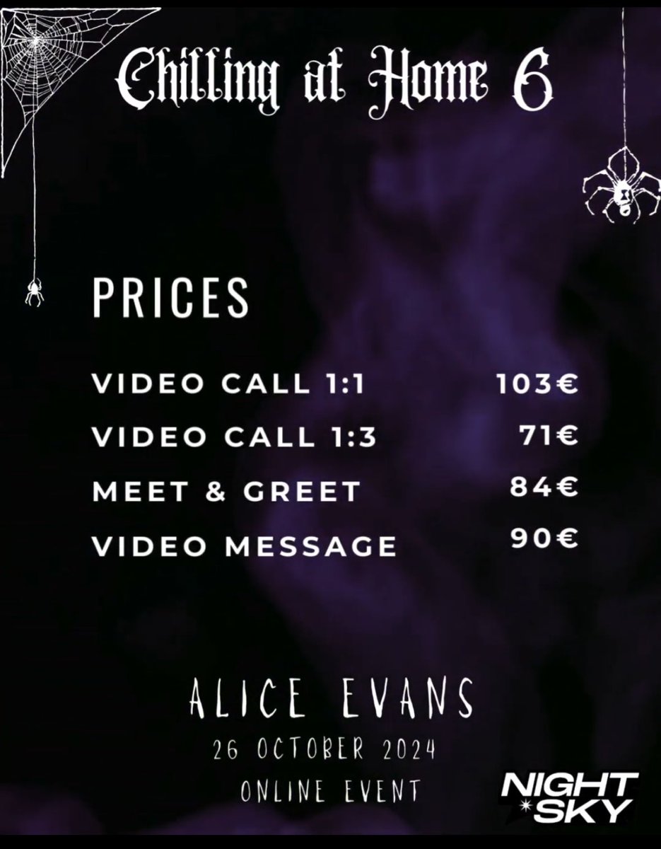 NightSkyEvents1's tweet photo. #CAH6 Spooky Edition! 

Alice Evans è la nostra terza ospite per la convention online a tema Halloween del 26 ottobre 🎃🧛🏻‍♀️

Extra domani alle 19! https://t.co/KlvAHNQGnj