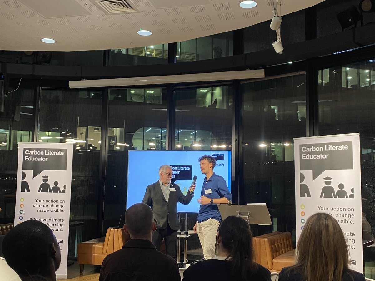 Carbon_Literacy's tweet photo. As a PhD student at @Cambridge_Uni, Will launched a #CarbonLiteracy programme for his fellow students. Heโs now contributing his expertise as Net Zero Strategy Advisor at @energygovuk, a job he says he "absolutely wouldn't have got without #CarbonLiteracy". #CLEAwards https://t.co/wIgm5Ri99P