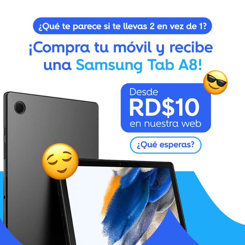 altice_do's tweet photo. ¡Te lo ponemos fácil! 😌 Compra un móvil en oferta y llévate una Samsung Tab A8. Además, los clientes #50, #100, #150 y #200 que compren un equipo TCL ganarán 4 entradas VIP para un juego en el Estadio Quisqueya. Promoción válida del 1 de octubre al 22 de diciembre de 2024.