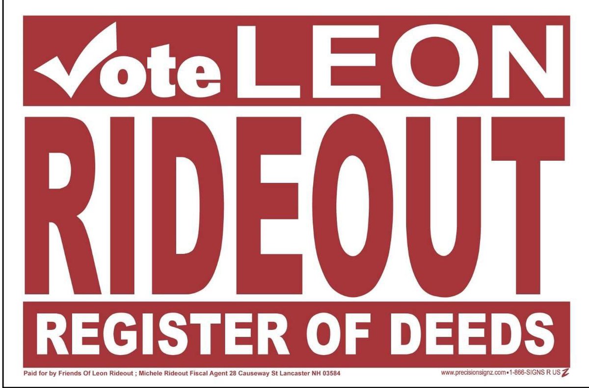 RepRideout's tweet image. I ask for your Vote on November 5th . I have been honored to serve as Coos County Registrar of Deeds the past 6 years. I ask that you allow me that privilege for the next 4 years. #Coos #NHPolitics  #NorthCountry