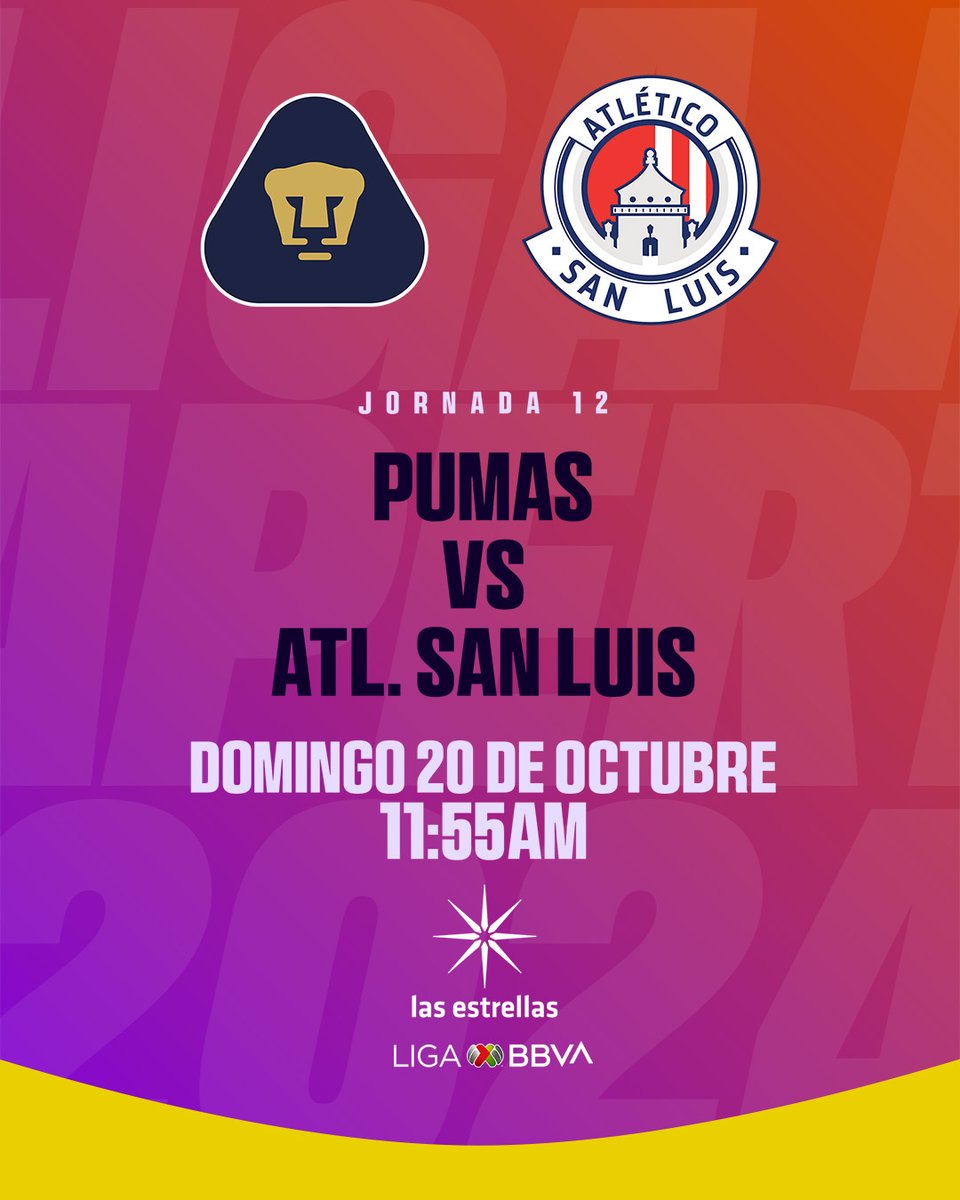 TUDNMEX's tweet photo. Los @PumasMX y @AtletideSanLuis ¡Quieren Liguilla directa!🚀🎟️🏆 

Duelo crucial en la parte más importante de la temporada de #NuestroFutbol ¿¡Quién gana?!🔥🔥🔥 https://t.co/pMR2r8vZfw